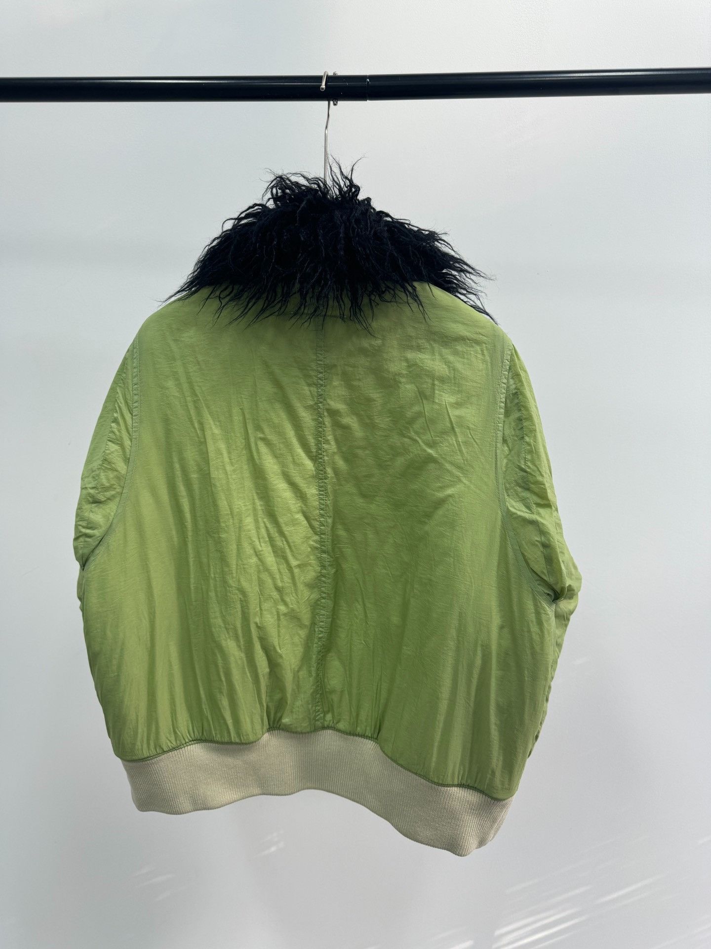 Maison Margiela Maison Margiela Black fur collar and green cotton jacket 25 Size US XS / EU 42 / 0 - 2 Thumbnail