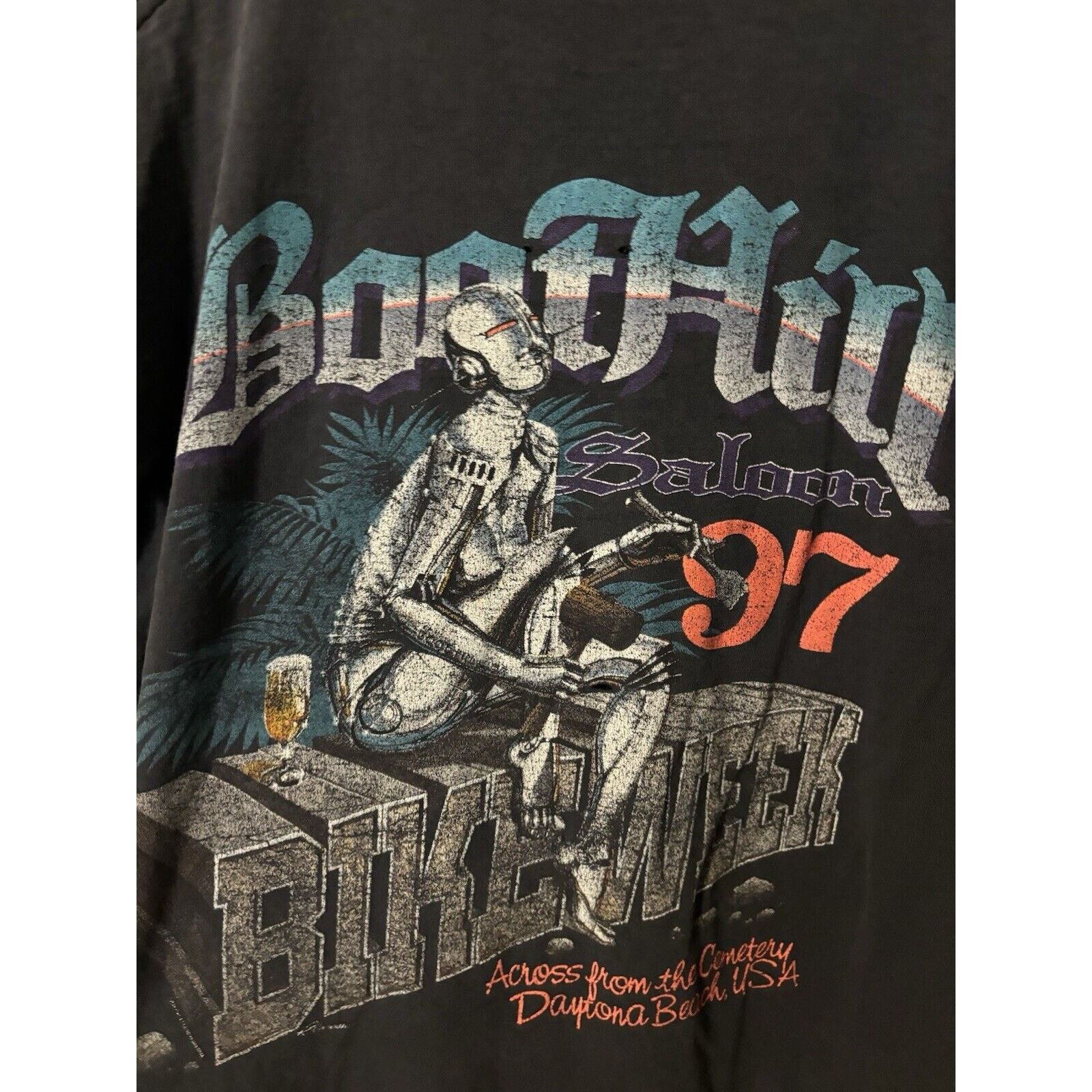 Other vintage black boothill 97 rare shredded faded T-shirt XL Size US XL / EU 56 / 4 - 3 Thumbnail