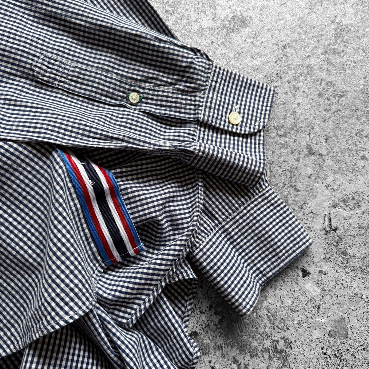 Tommy Hilfiger Tommy Hilfiger Mens Blue White Gingham Check Button Up Shirt Size US S / EU 44-46 / 1 - 4 Thumbnail