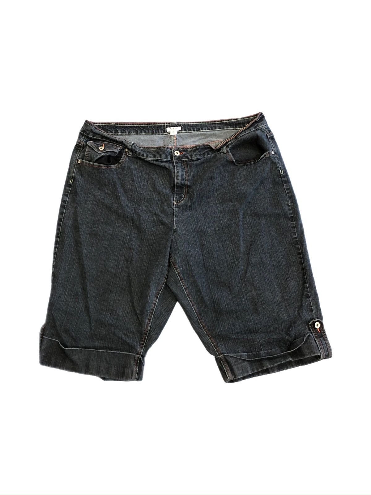 Vintage Vtg Y2K Cato Capri Jean Shorts Size 42" / US 20 - 2 Thumbnail