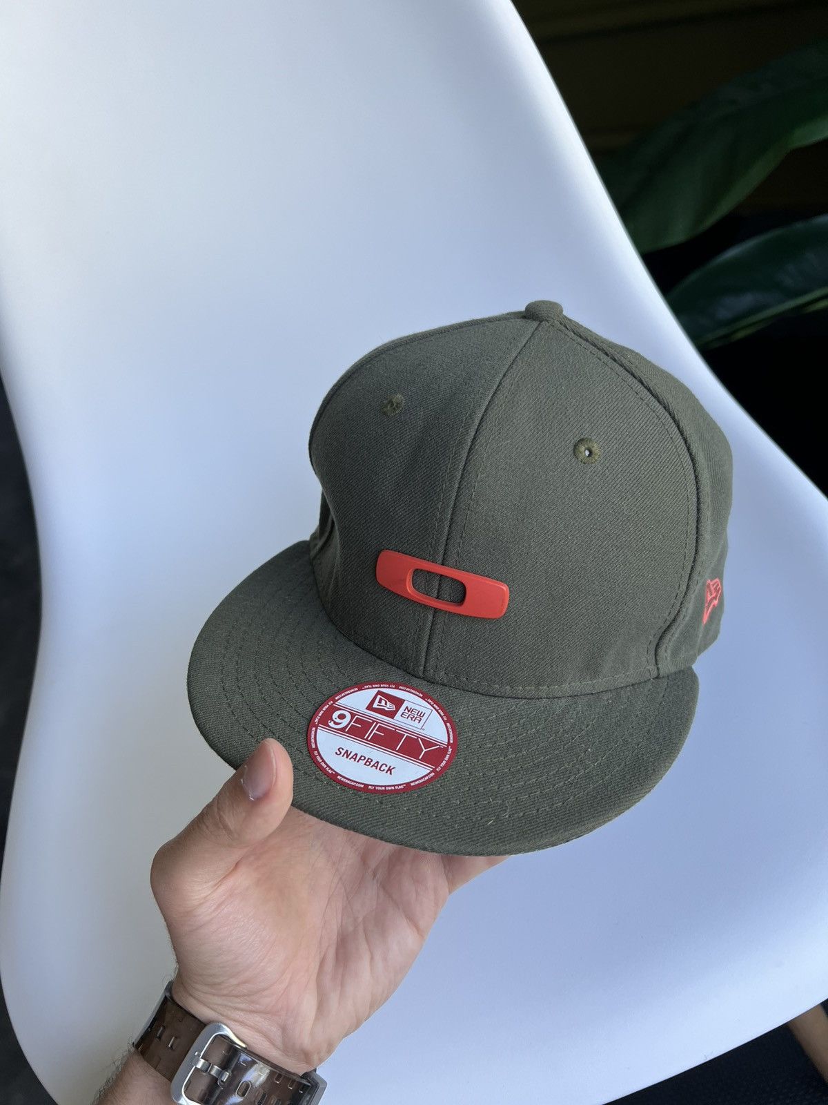New Era × Oakley Oakley x New Era 9Fifty Snapback Hat Khaki Red 3D Logo Size ONE SIZE - 10 Thumbnail