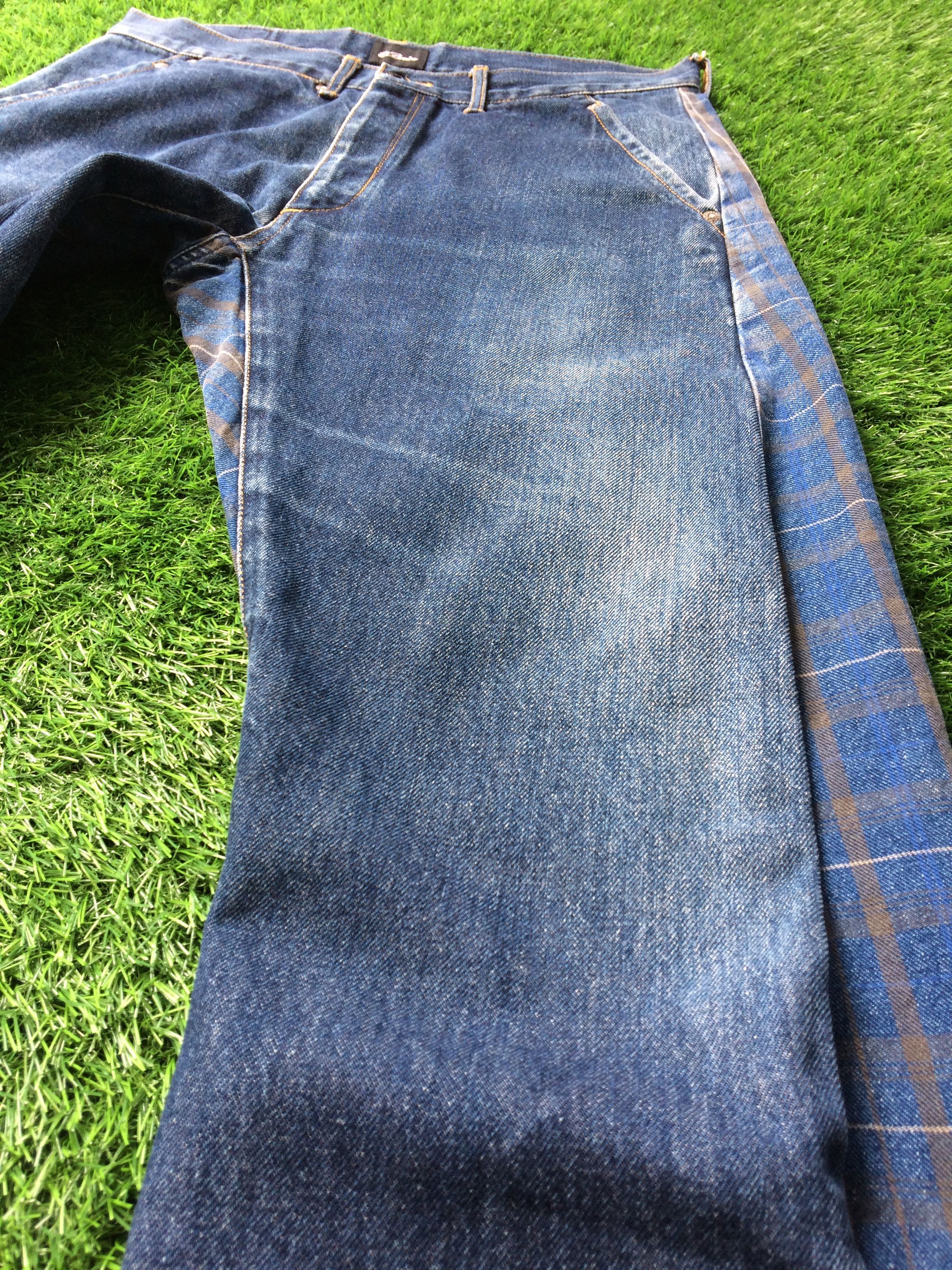 Japanese Brand × Jean Japanese Two Tone Tartan Denim Jeans D-714 Size US 31 - 6 Thumbnail