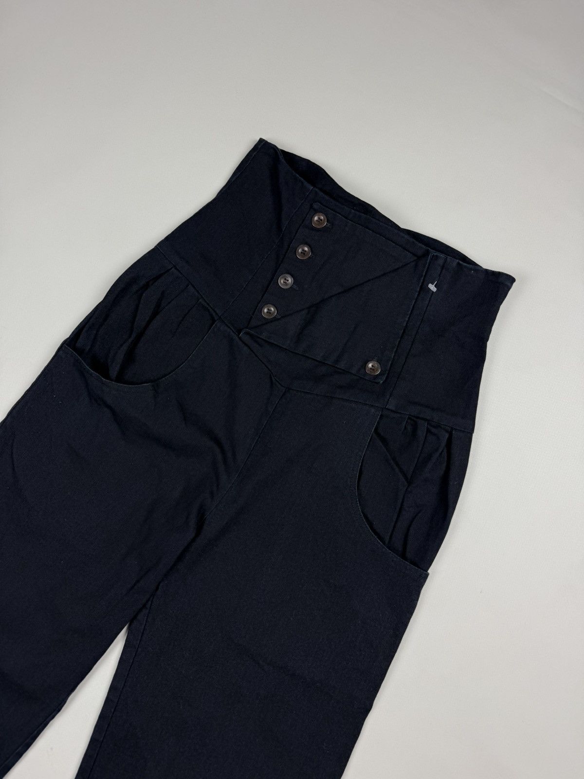 Other Burfitt Avant-Garde High Waist Buckle Back Cropped Jeans Size 30" / US 8 / IT 44 - 4 Thumbnail