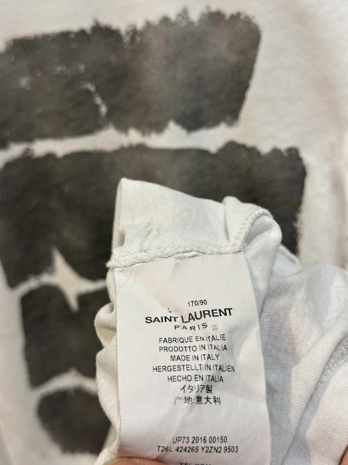 Saint Laurent Paris 2016 Block Letter Quote Tee L Size US L / EU 52-54 / 3 - 5 Thumbnail