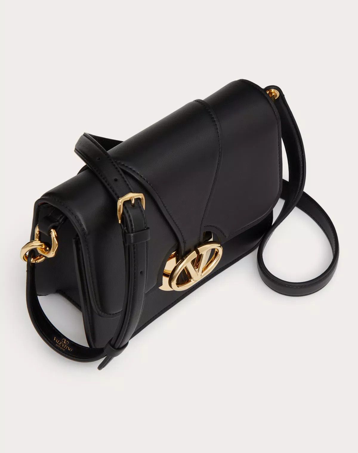 Valentino oc11z0725 Size:OS/Leather Shoulder Bag With Chain in Black Size ONE SIZE - 5 Thumbnail
