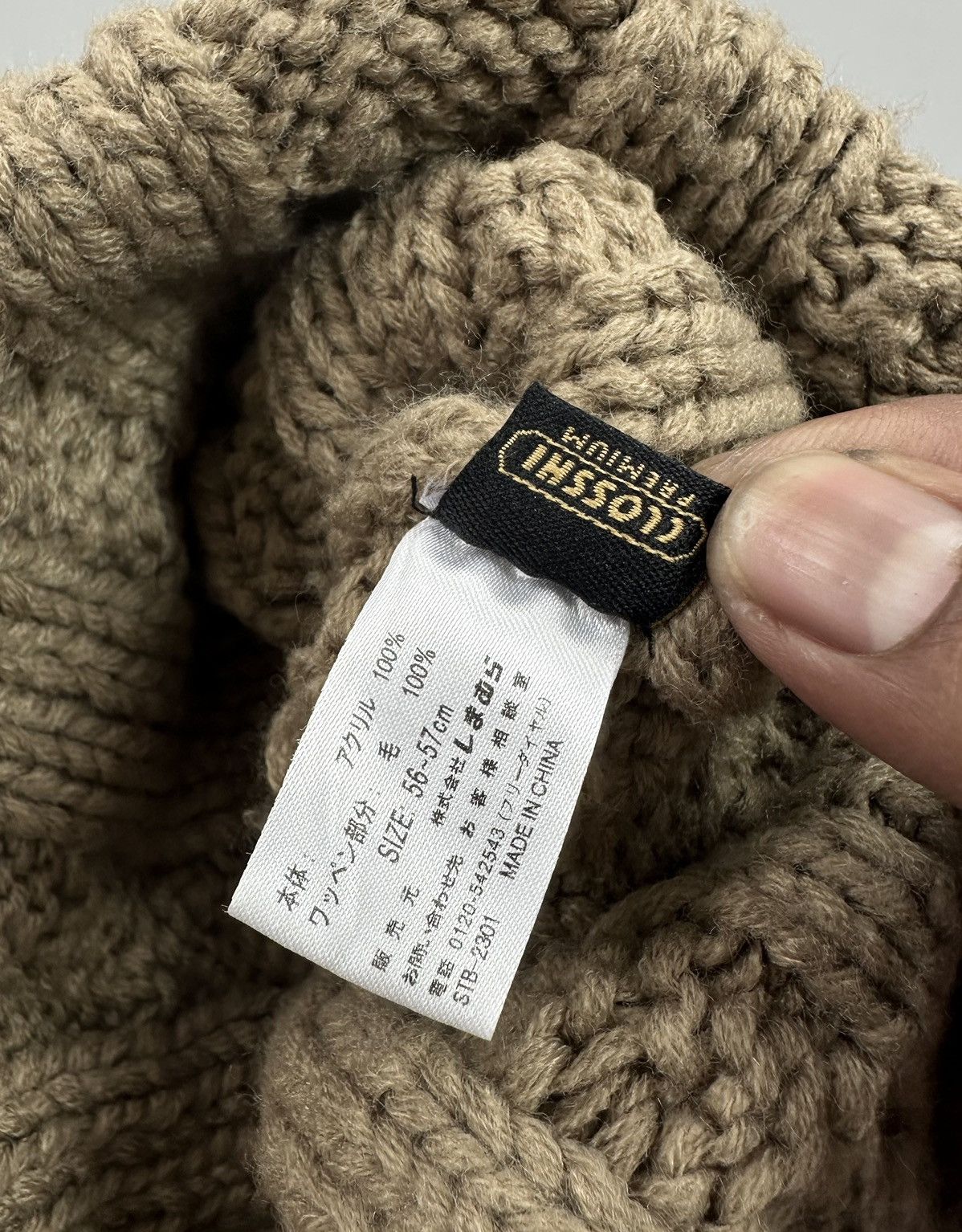 Harris Tweed Harris Tweed Cable Knitted Beanie Size ONE SIZE - 5 Thumbnail
