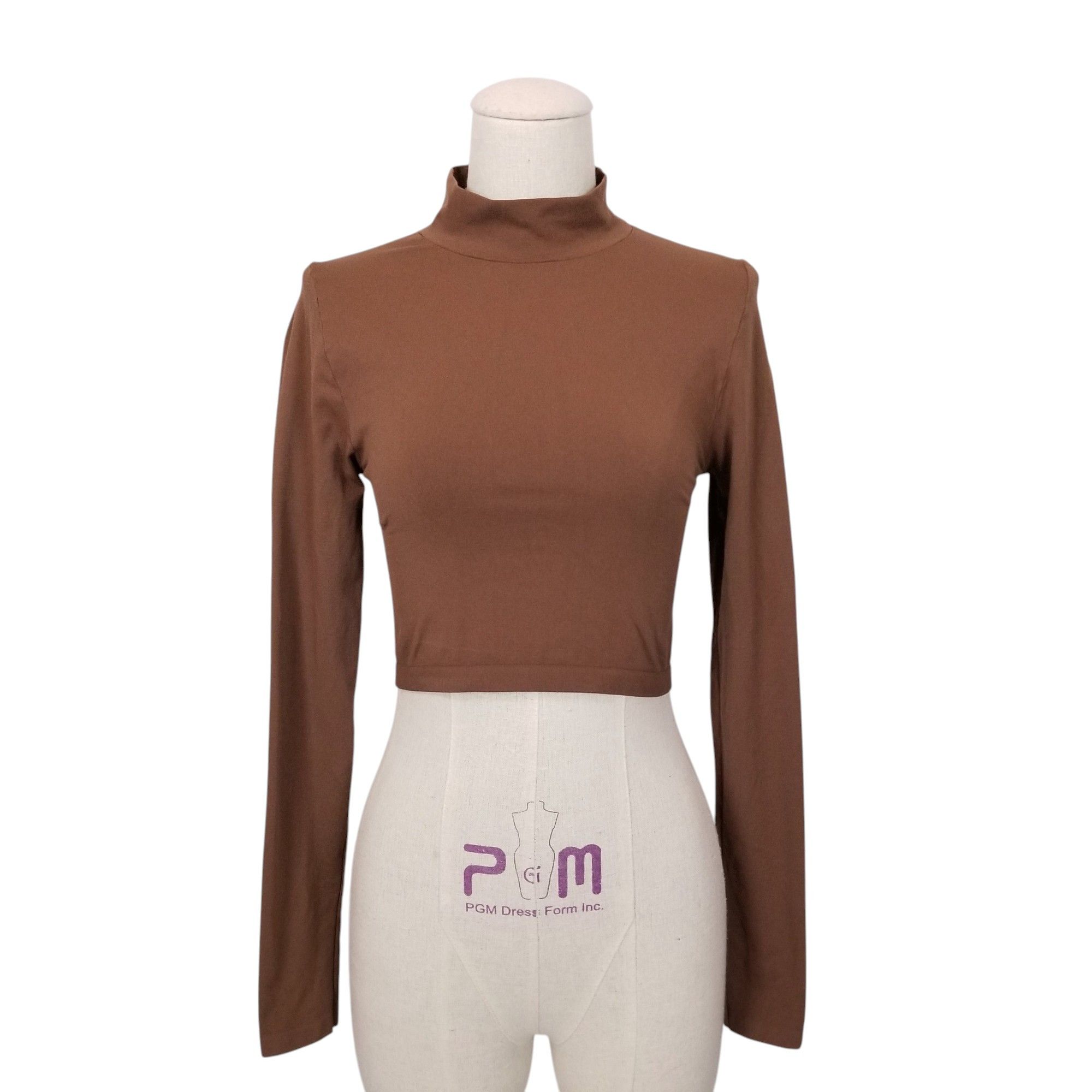 Free People Cropped Mock Neck Long Sleeve Size M / US 6-8 / IT 42-44 - 1 Thumbnail