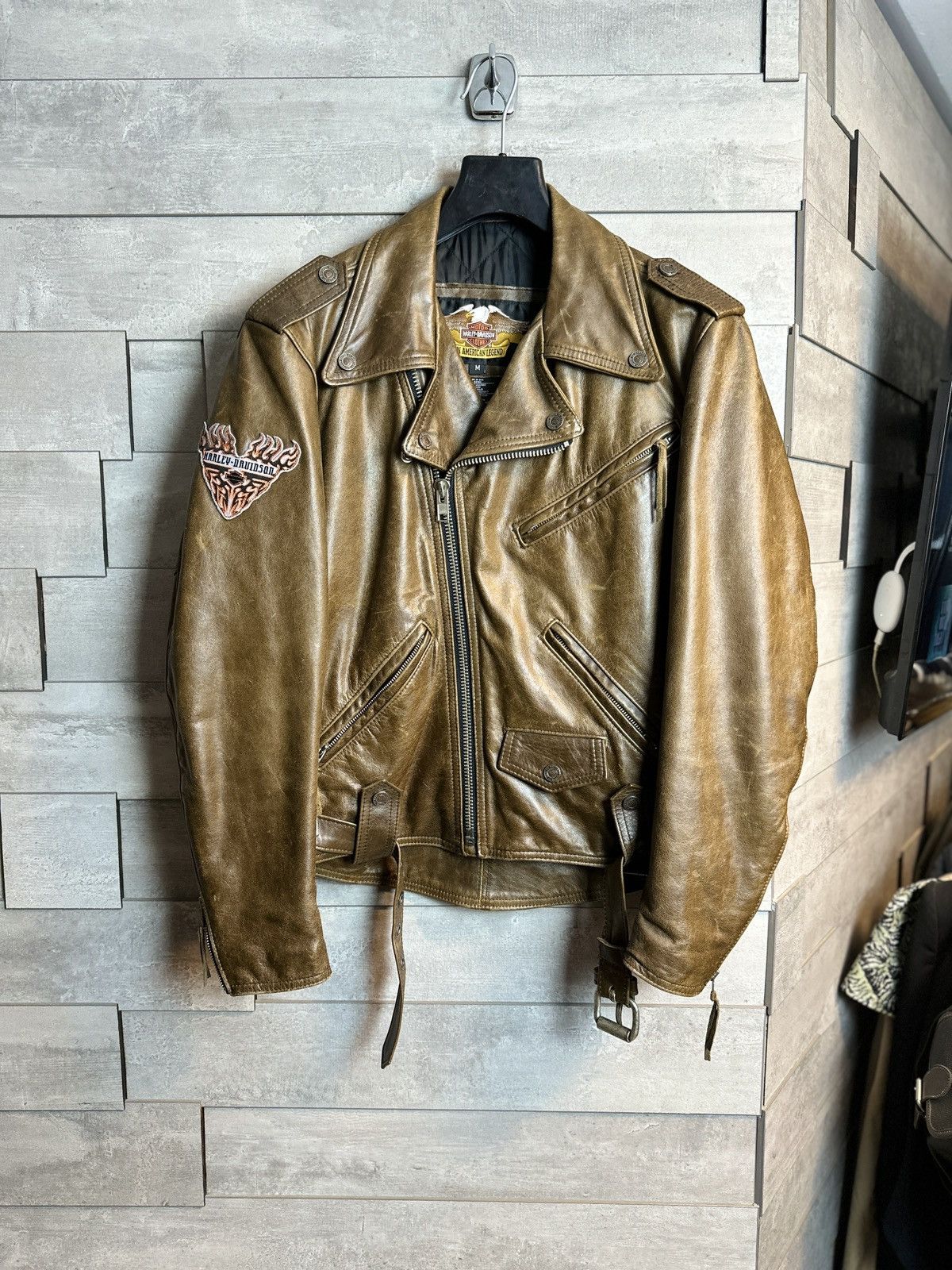 Harley Davidson Vintage Harley Davidson Biker Leather Jacket Size US M / EU 48-50 / 2 - 1 Thumbnail