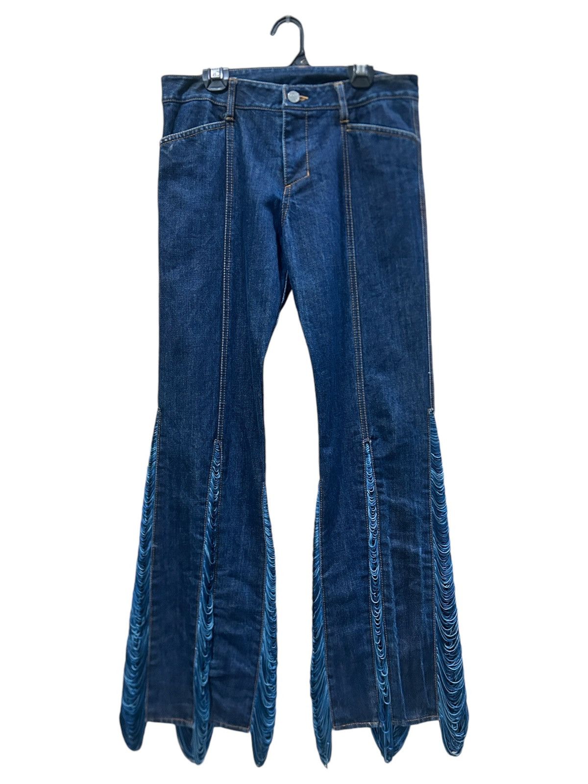 Designer × Jean Paul Gaultier Jean Paul Gaultier ‘Fringed’ JPG Flared Jeans Size 30" / US 8 / IT 44 - 1 Thumbnail