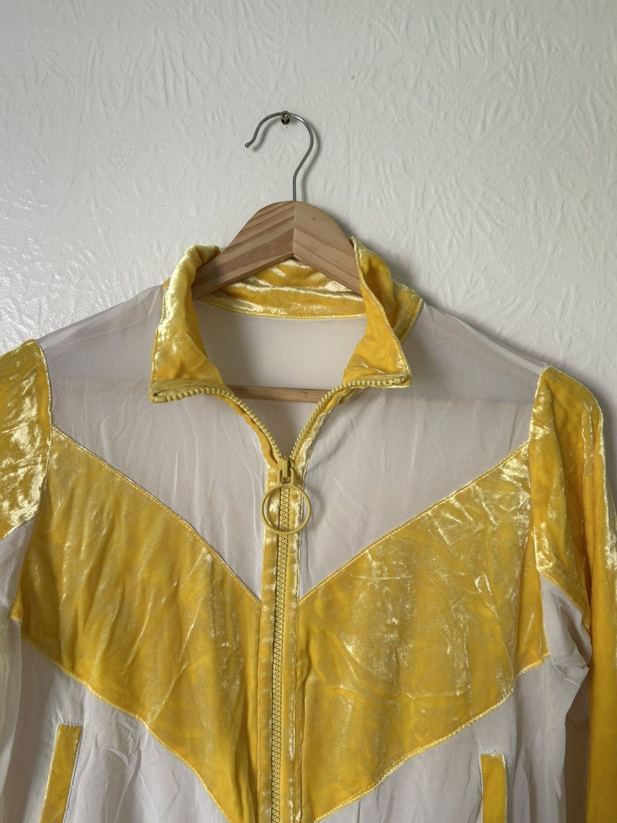 Other vintage y2k yellow and white women's windbreaker jacket Size S / US 4 / IT 40 - 2 Thumbnail