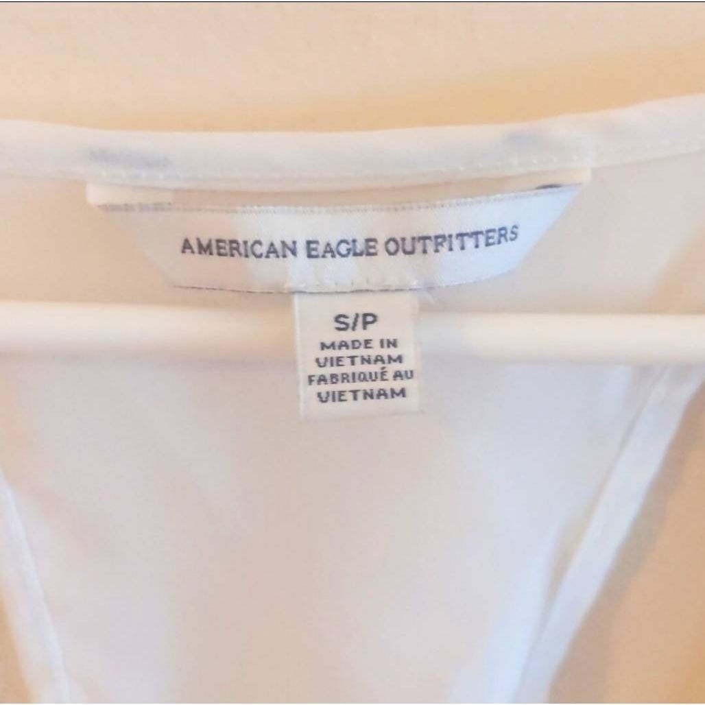 American Eagle Outfitters American Eagle Blue White Striped T-Shirt Size Small Scoop Neck Casual Top Size S / US 4 / IT 40 - 4 Thumbnail