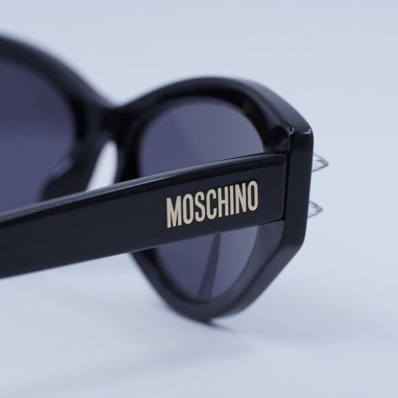 Moschino Moschino MOS109/S 0807 IR Sunglasses Black Cat Eye Frame Size ONE SIZE - 5 Thumbnail