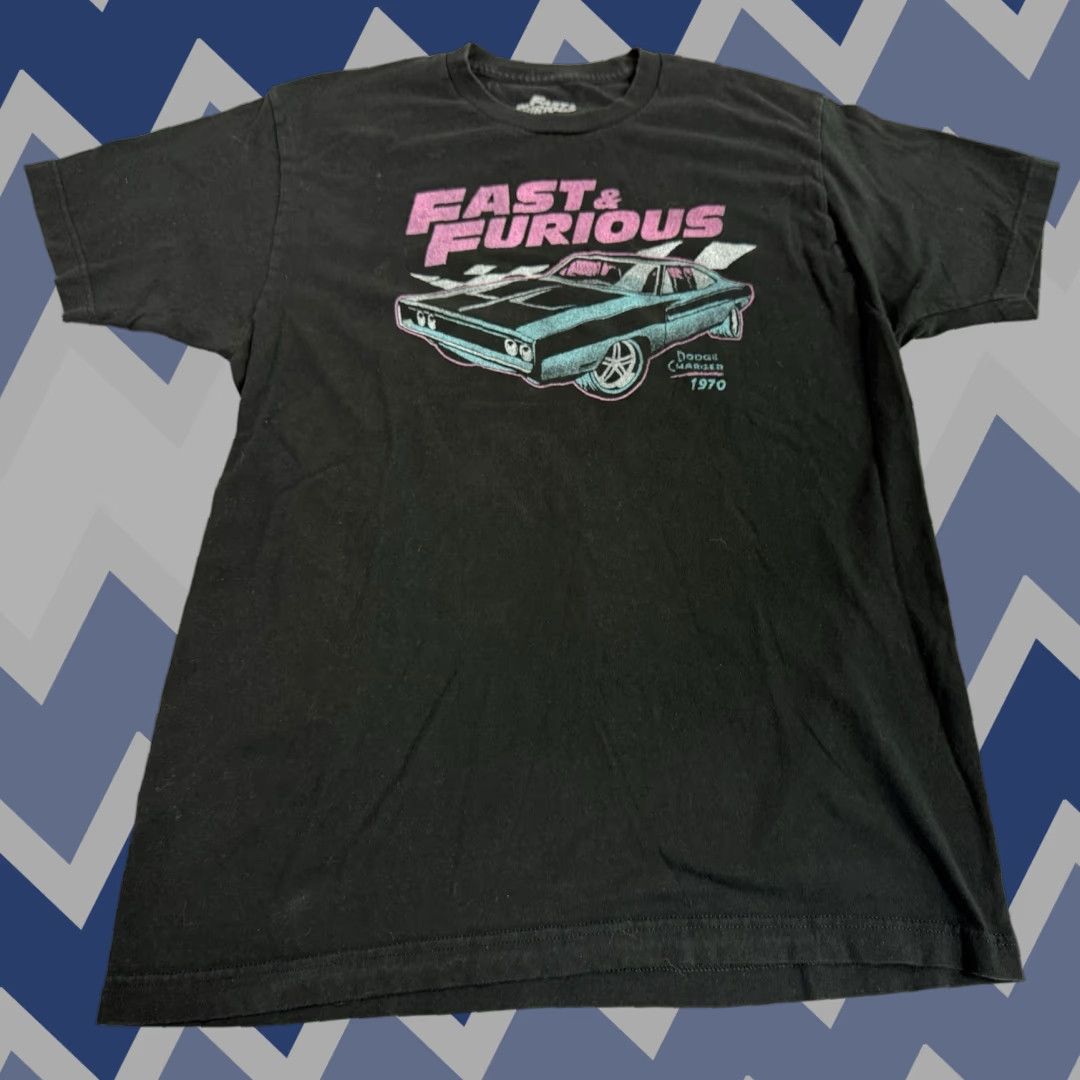 Vintage VINTAGE FAST AND FURIOUS black T-Shirt 70s Cars Movie Dom Toretto Crew Neck L Men EUC Size US L / EU 52-54 / 3 - 1 Thumbnail