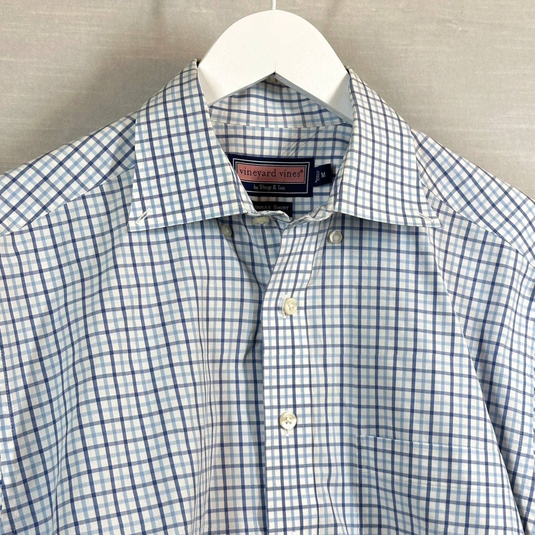 Vineyard Vines Vineyard Vines Murray Shirt Button-Down Mens M Blue Check Long Sleeve Shirt Size US M / EU 48-50 / 2 - 3 Thumbnail