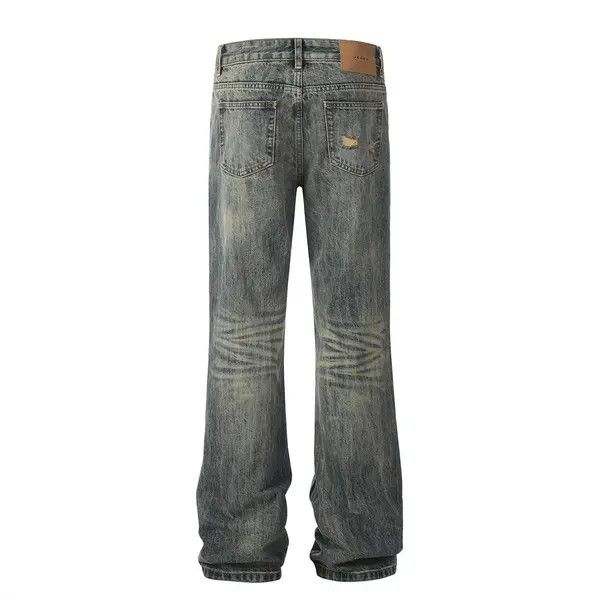 VIBE Distressed washed loose pocket ripped flared jeans Size US 32 / EU 48 - 3 Thumbnail