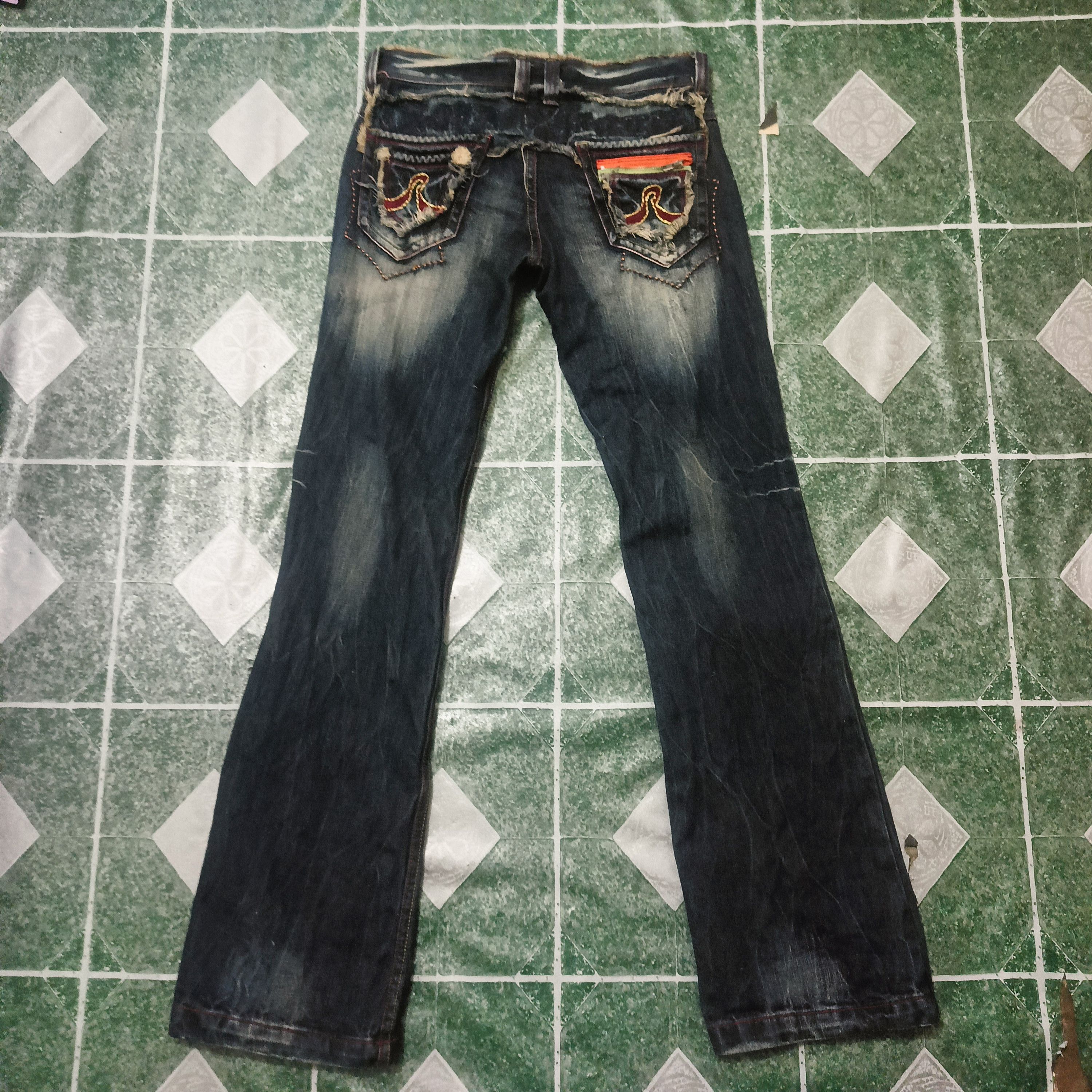 image of Roy Denim Roy 310 Flared Distressed Bootcut Jeans in Indigo Denim, Men's (Size 30)
