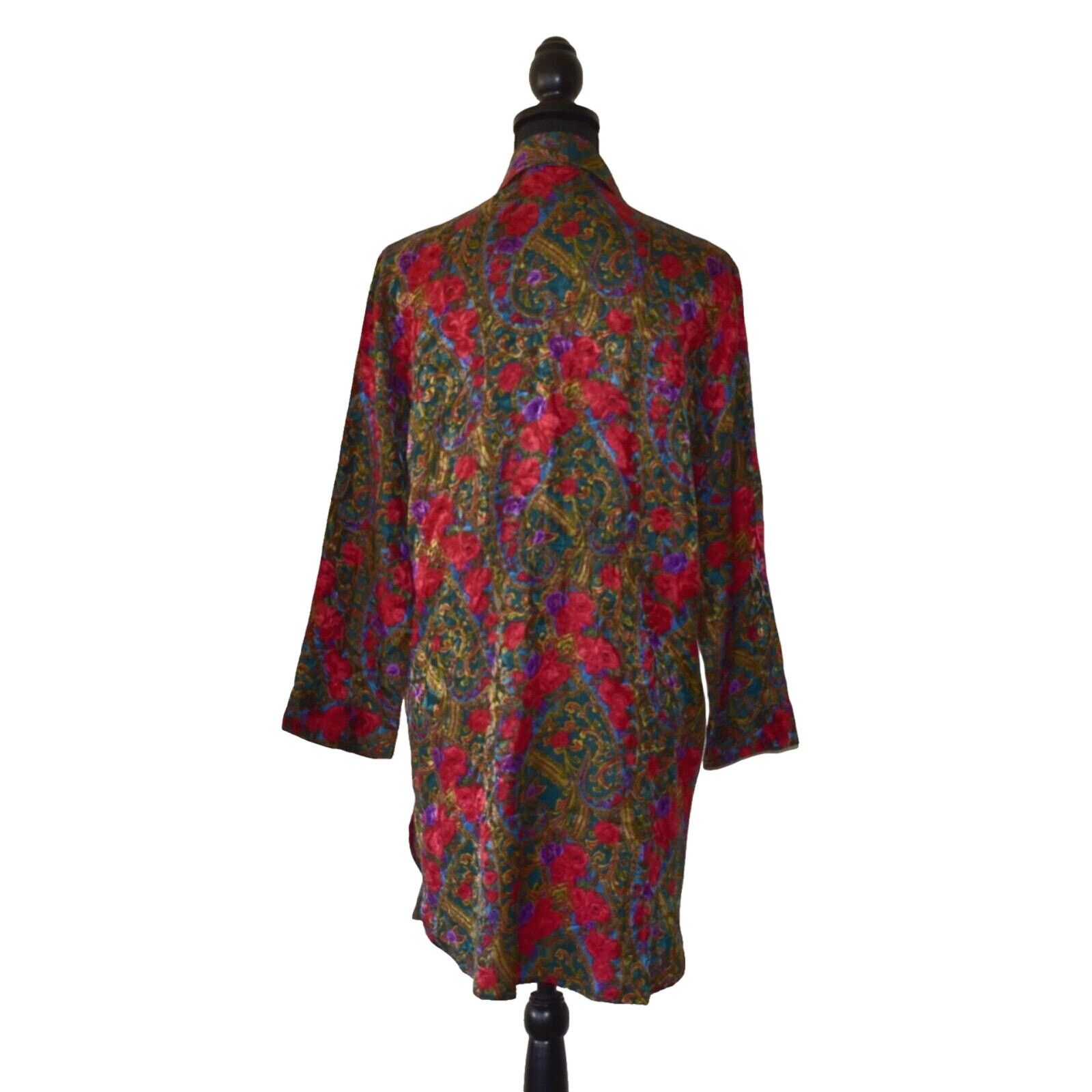 Victoria's Secret VICTORIAS SECRET VTG Gold Label Floral Paisley Silk Robe S Size S / US 4 / IT 40 - 3 Thumbnail