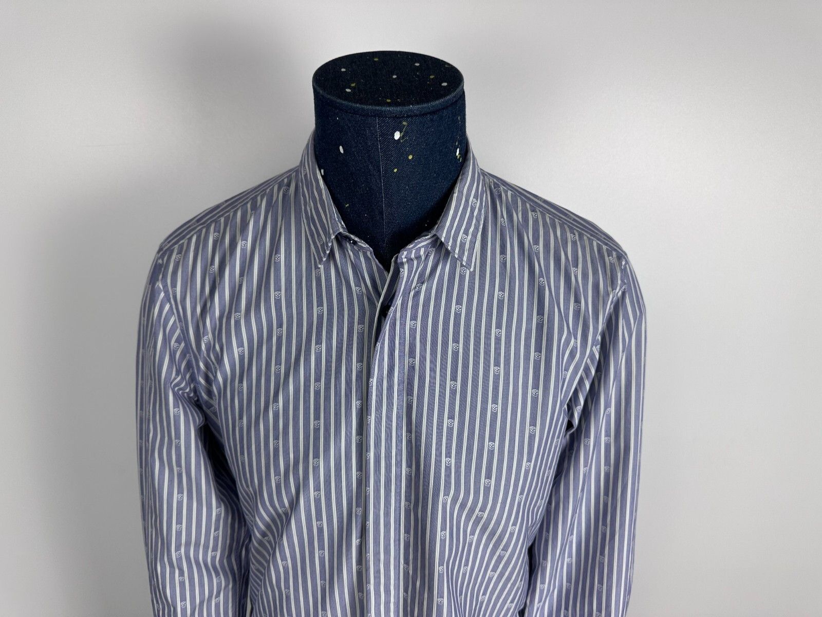 Alexander McQueen Alexander McQueen Skull Shirt Long Sleeve Striped Size 48 Size US M / EU 48-50 / 2 - 2 Thumbnail