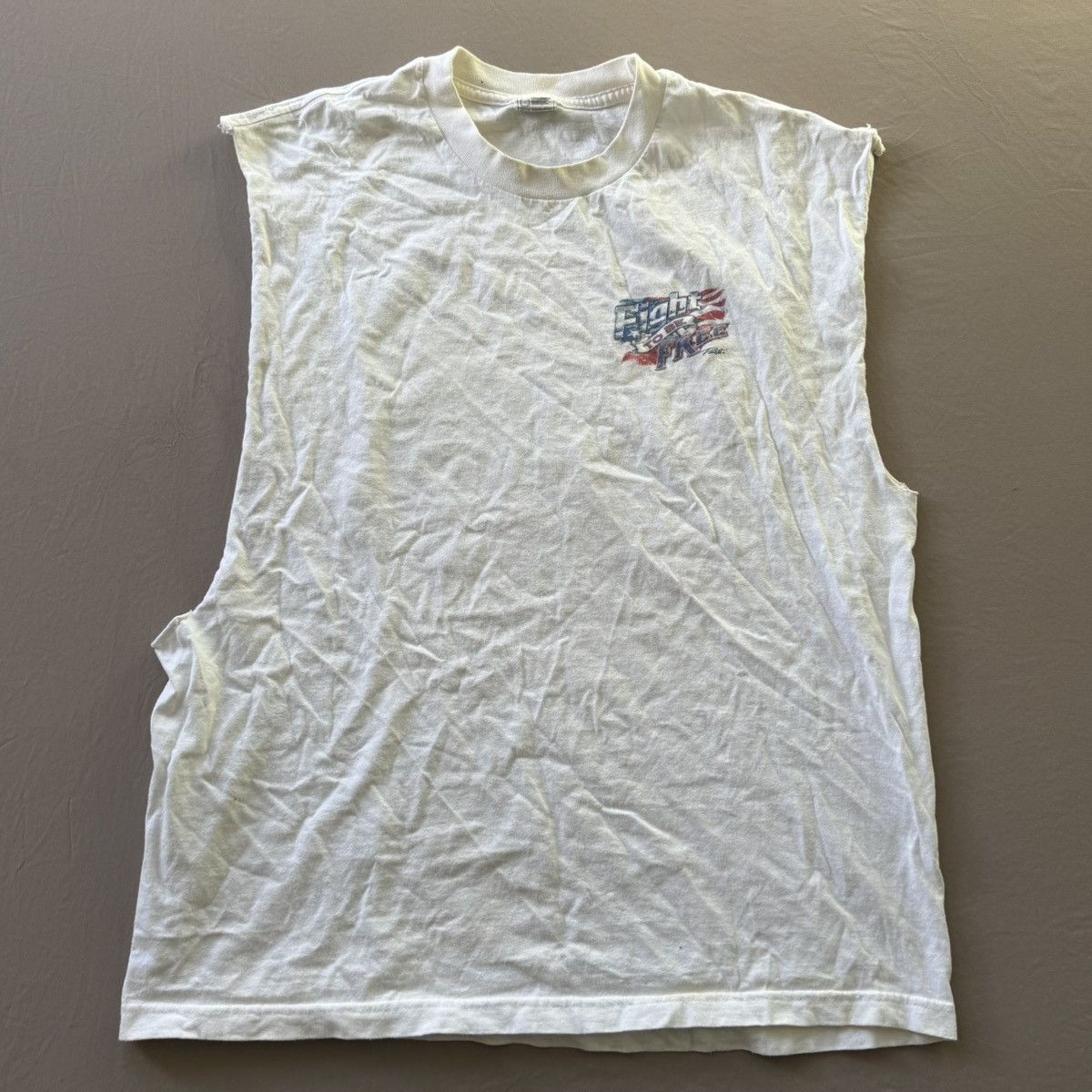Vintage Reel Life Art Patriotic Fishing Muscle Tee Size US XL / EU 56 / 4 - 1 Thumbnail
