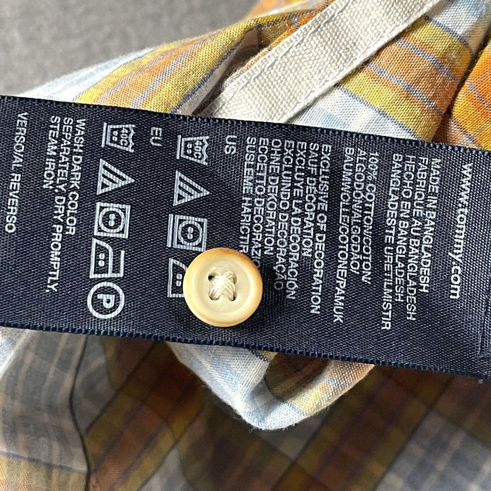 Tommy Hilfiger Tommy Hilfiger Shirt Mens 2XL Teal Yellow Plaid Classic Fit Button Up Cotton NWT Size US XXL / EU 58 / 5 - 7 Thumbnail