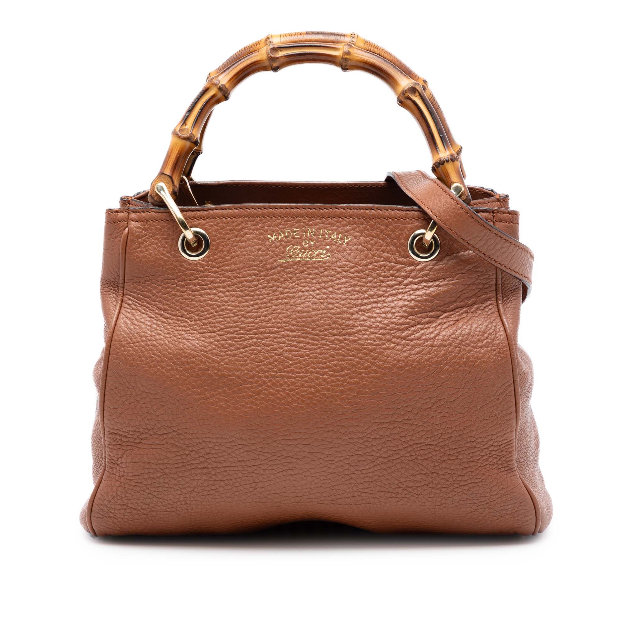 Gucci Small Calfskin Bamboo Shopper Satchel Size ONE SIZE - 1 Thumbnail