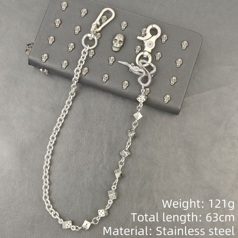 Vintage Summer Snake and Dice Pants Wallet Chain Retro Size 36 - 4 Thumbnail