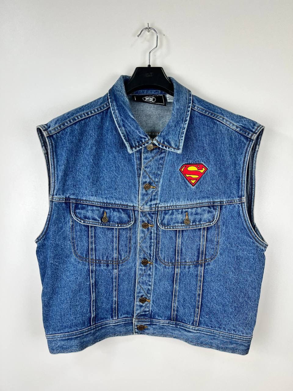 DC Comics × Vintage DC Superman 90s vintage denim vest size M Size US M / EU 48-50 / 2 - 1 Thumbnail