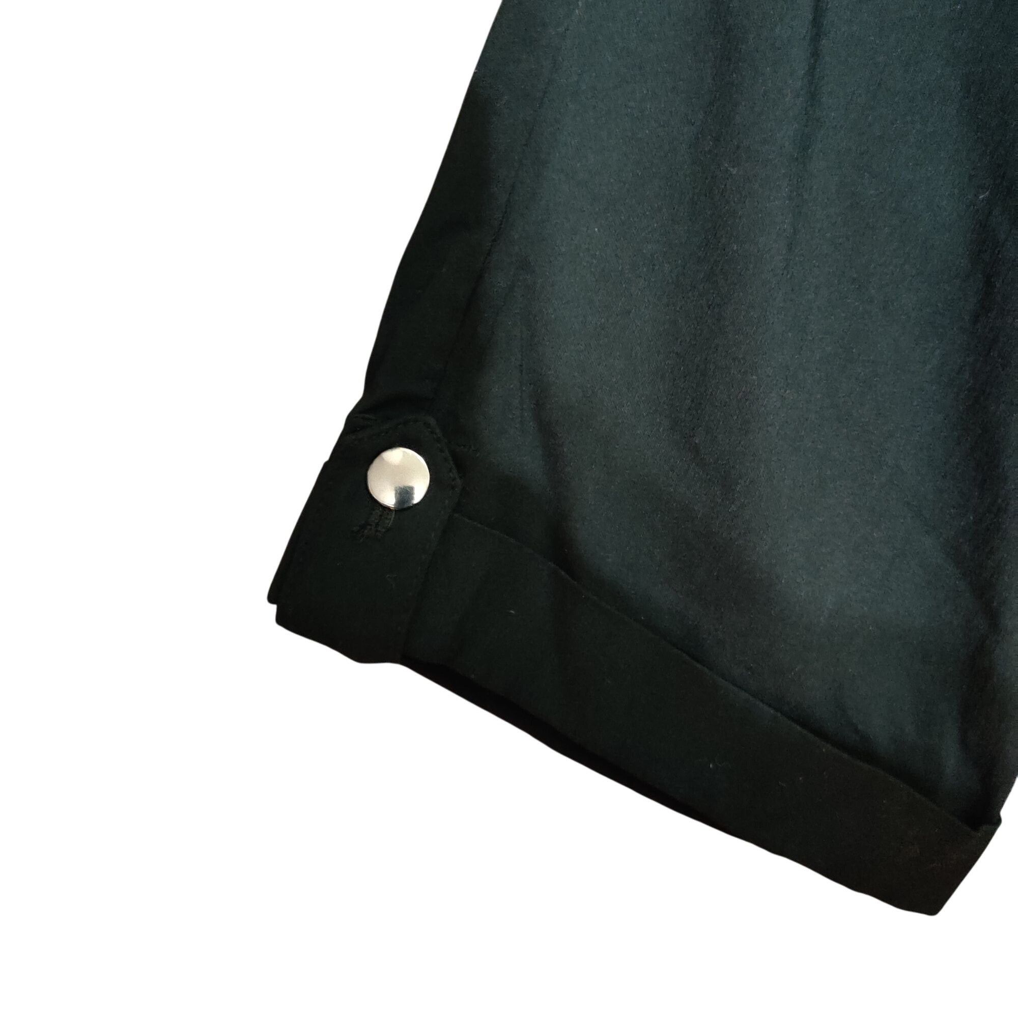 Other Style & Co 16 Black Cropped Stretch Pants Cuffed Button Hem Size 38" / US 16 / IT 52 - 7 Thumbnail