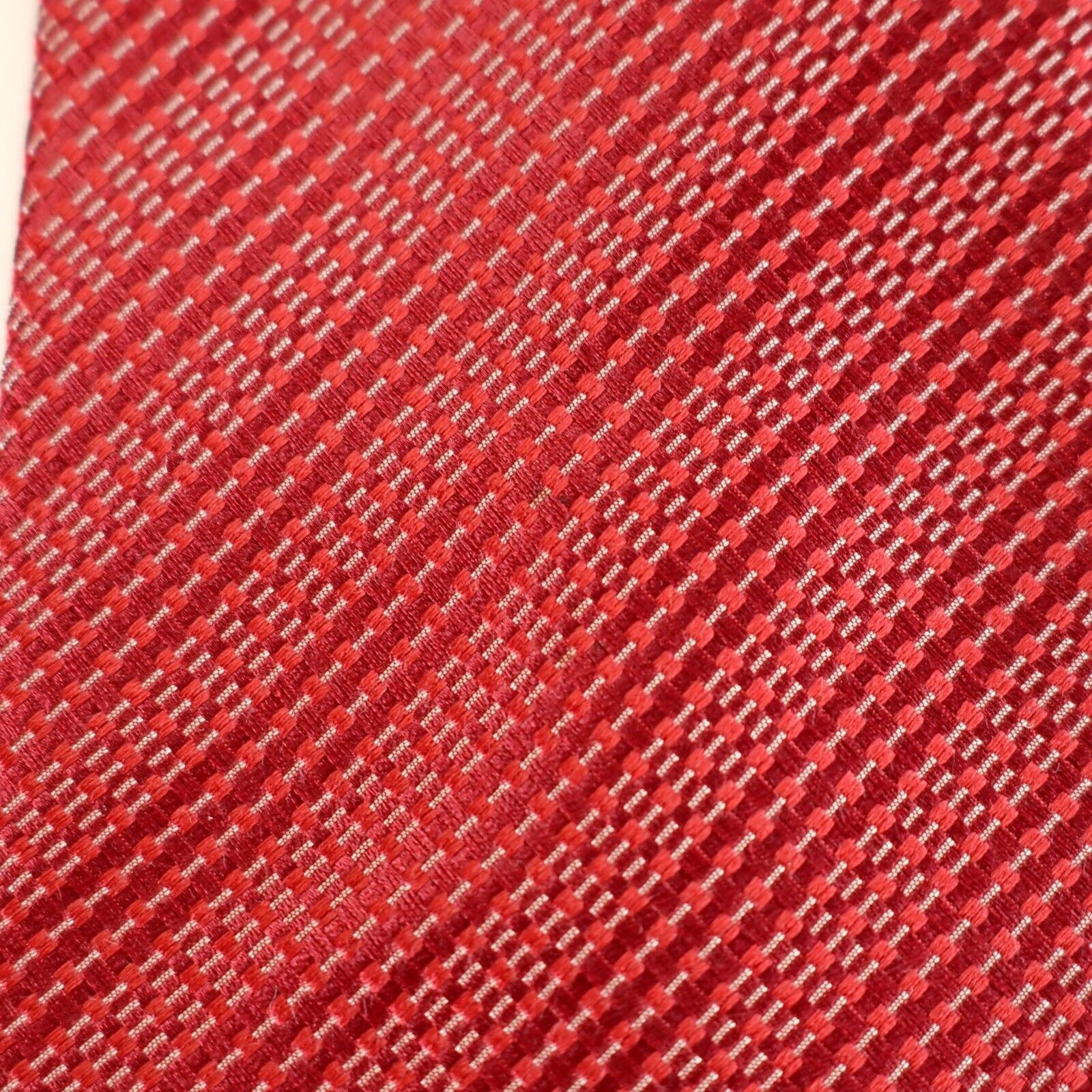 Giorgio Armani Giorgio Armani Red Chains Striped Woven Wide Silk Tie Size ONE SIZE - 2 Thumbnail