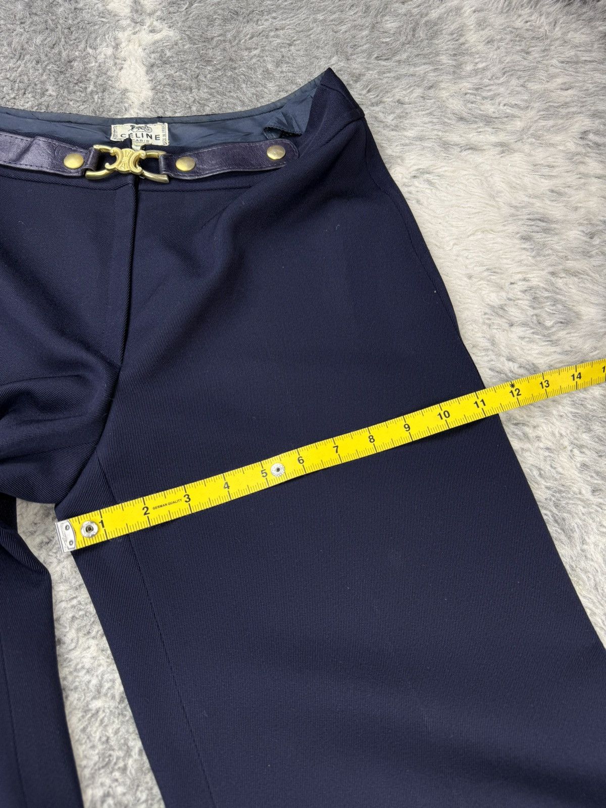 Celine Vintage CELINE Removable Belt Wool Trousers Pant Size 28" / US 6 / IT 42 - 17 Thumbnail