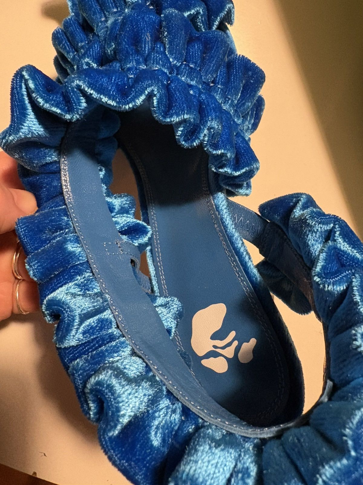 Off-White Off White Allen Curtain velvet ruffle sandals Size US 6 / IT 36 - 12 Thumbnail