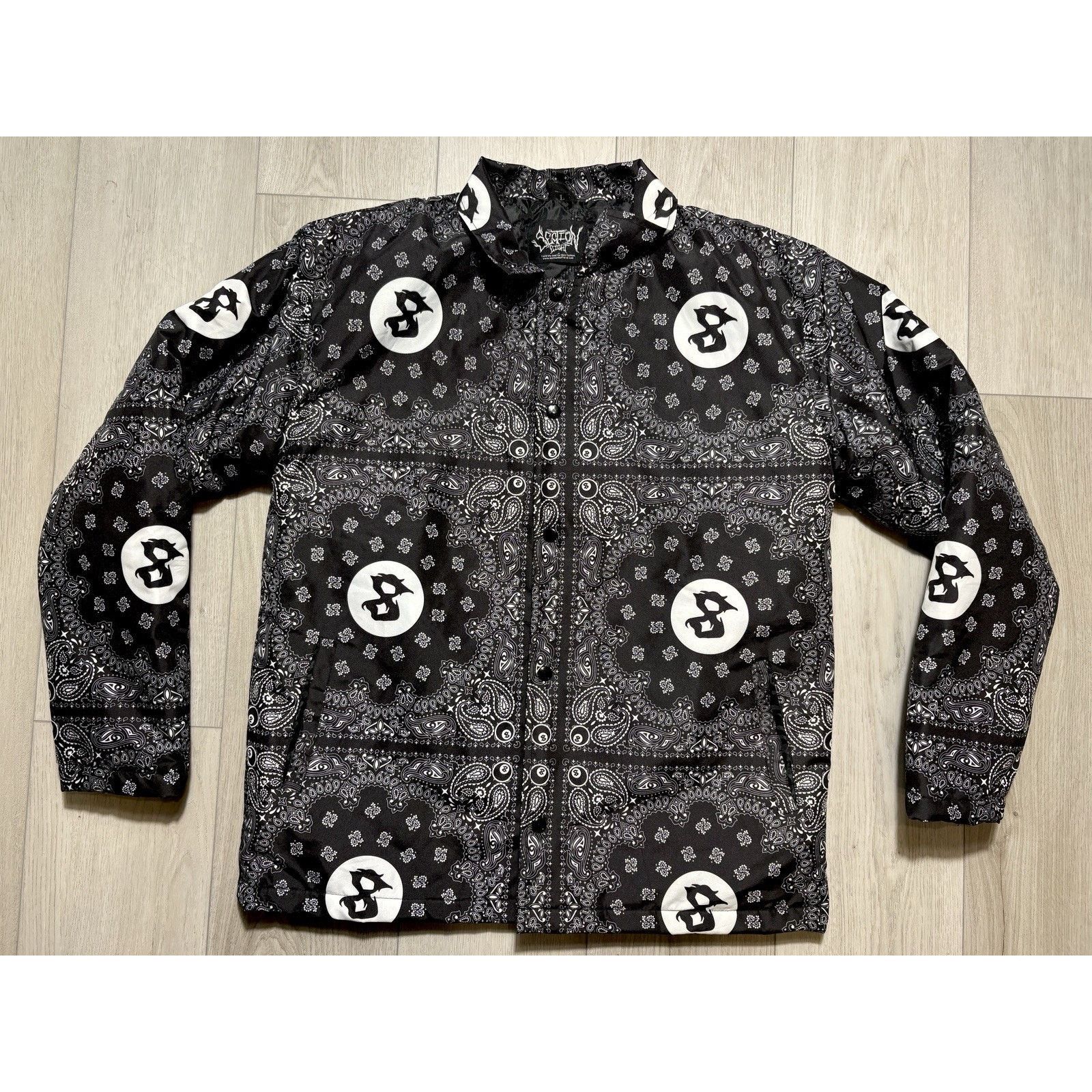 Section 8 Section Eight Y2K Paisley Bandana Streetwear Jacket Large Size US L / EU 52-54 / 3 - 1 Thumbnail