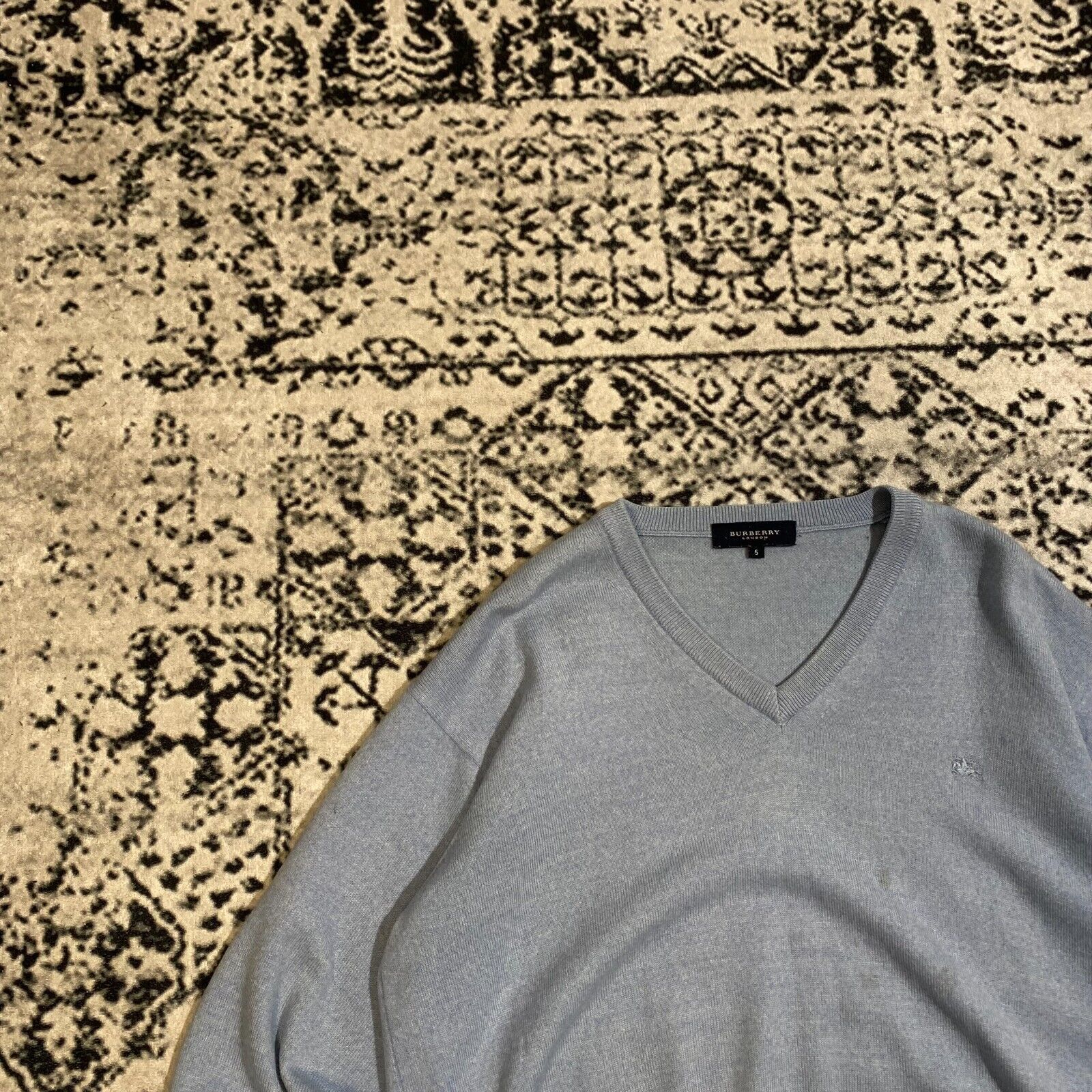 Burberry Vintage Burberry Baby Blue Wool Sweater Size S London 90s Size US S / EU 44-46 / 1 - 4 Thumbnail