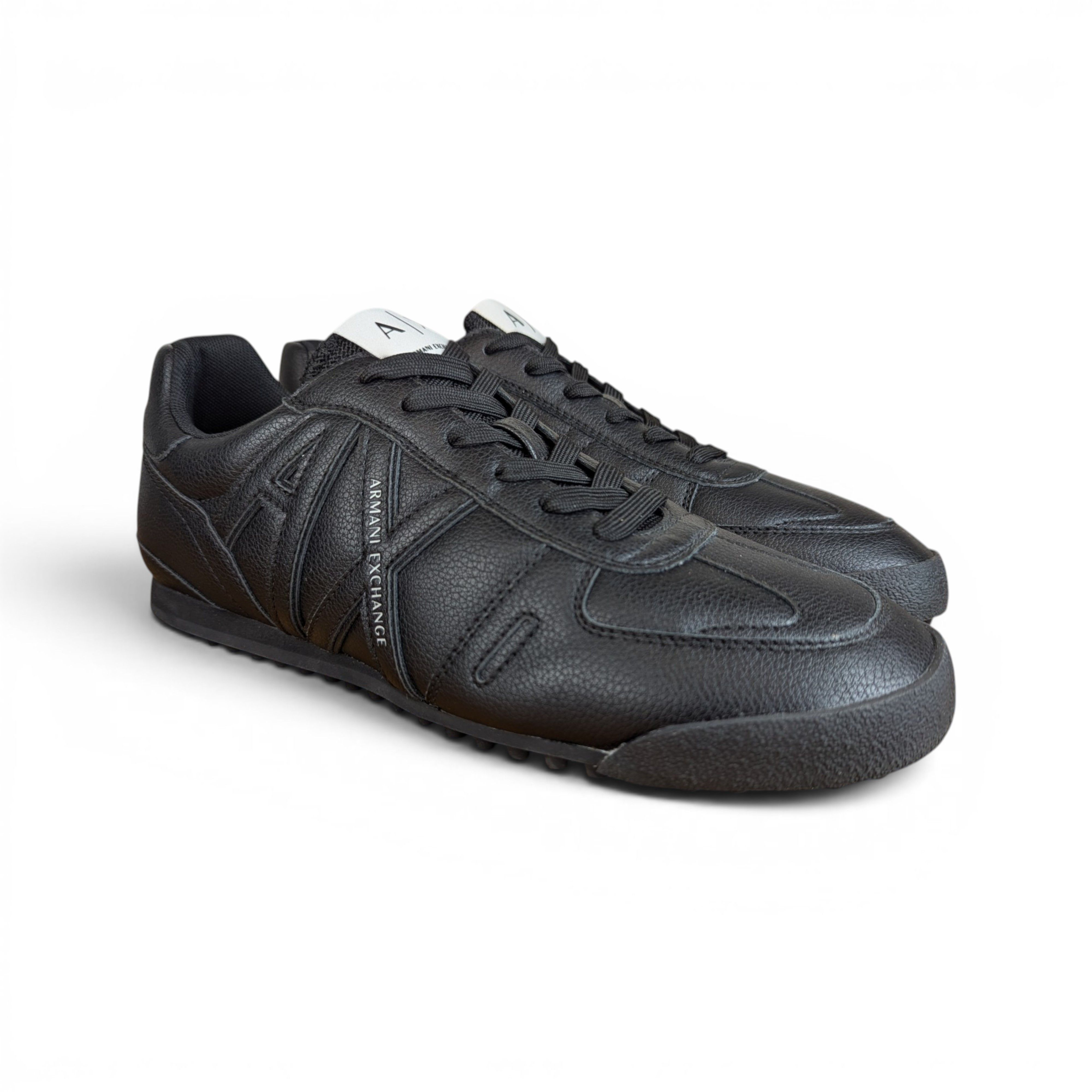 Armani Exchange ARMANI EXCHANGE BLACK SOLID SNEAKERS Size US 10 / EU 43 - 3 Thumbnail