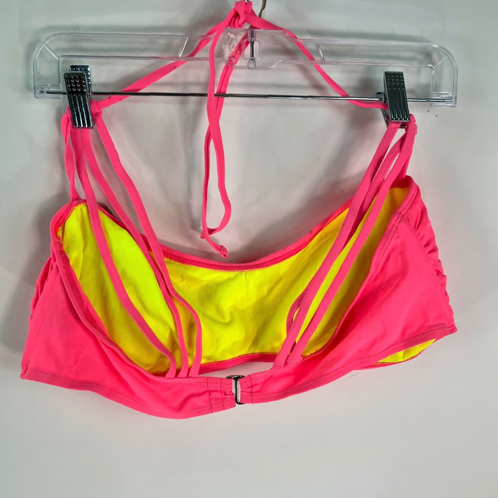 Pinko VINTAGE Mudd Womens Bikini Top Swimsuit Adjustable Halter Lined Pink Beach XL Size XL / US 12-14 / IT 48-50 - 2 Thumbnail