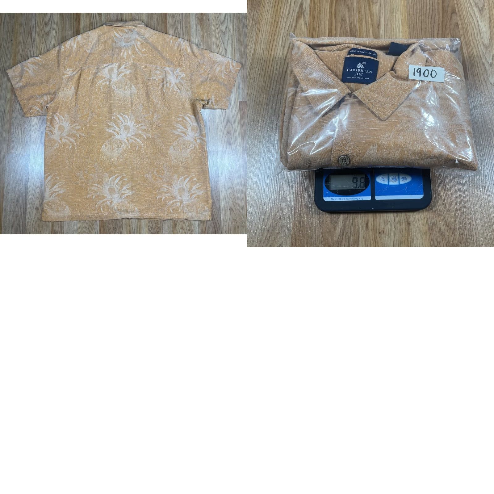 Vintage Caribbean Joe Shirt Mens XXL 100% Silk Button Up Hawaiian Extra Extra Large Size US XXL / EU 58 / 5 - 9 Thumbnail