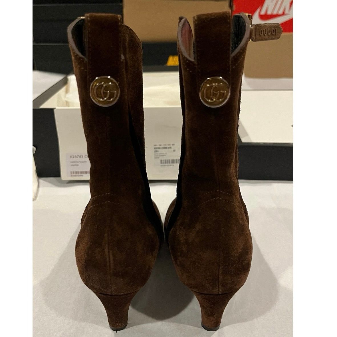 Gucci Gucci Quebec Leather Booties Maroon Size US 6.5 / IT 36.5 - 5 Thumbnail