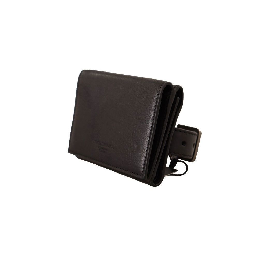 Dolce & Gabbana Dolce & Gabbana Black Leather Trifold Purse Belt Multi Kit W Size ONE SIZE - 2 Thumbnail