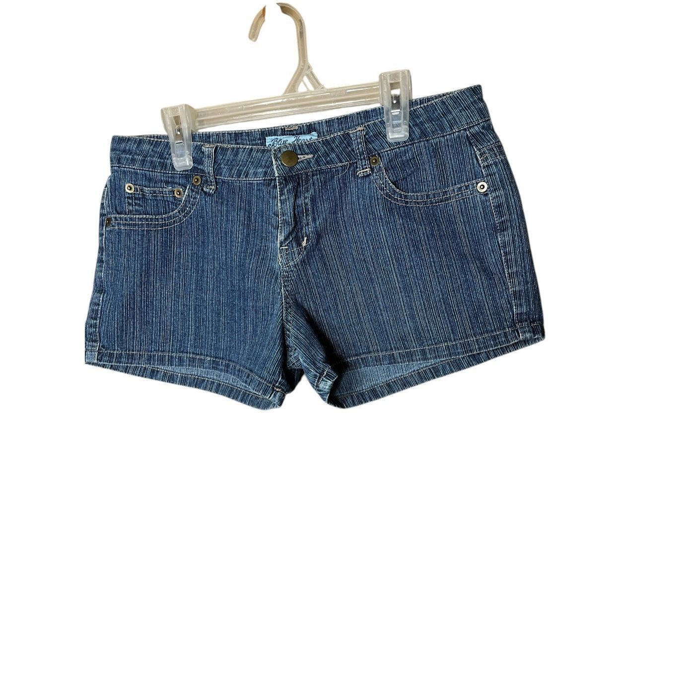 Other Vintage Blue Heart Y2K Denim Shorts Size 31 inch Waist Size 31" - 1 Thumbnail
