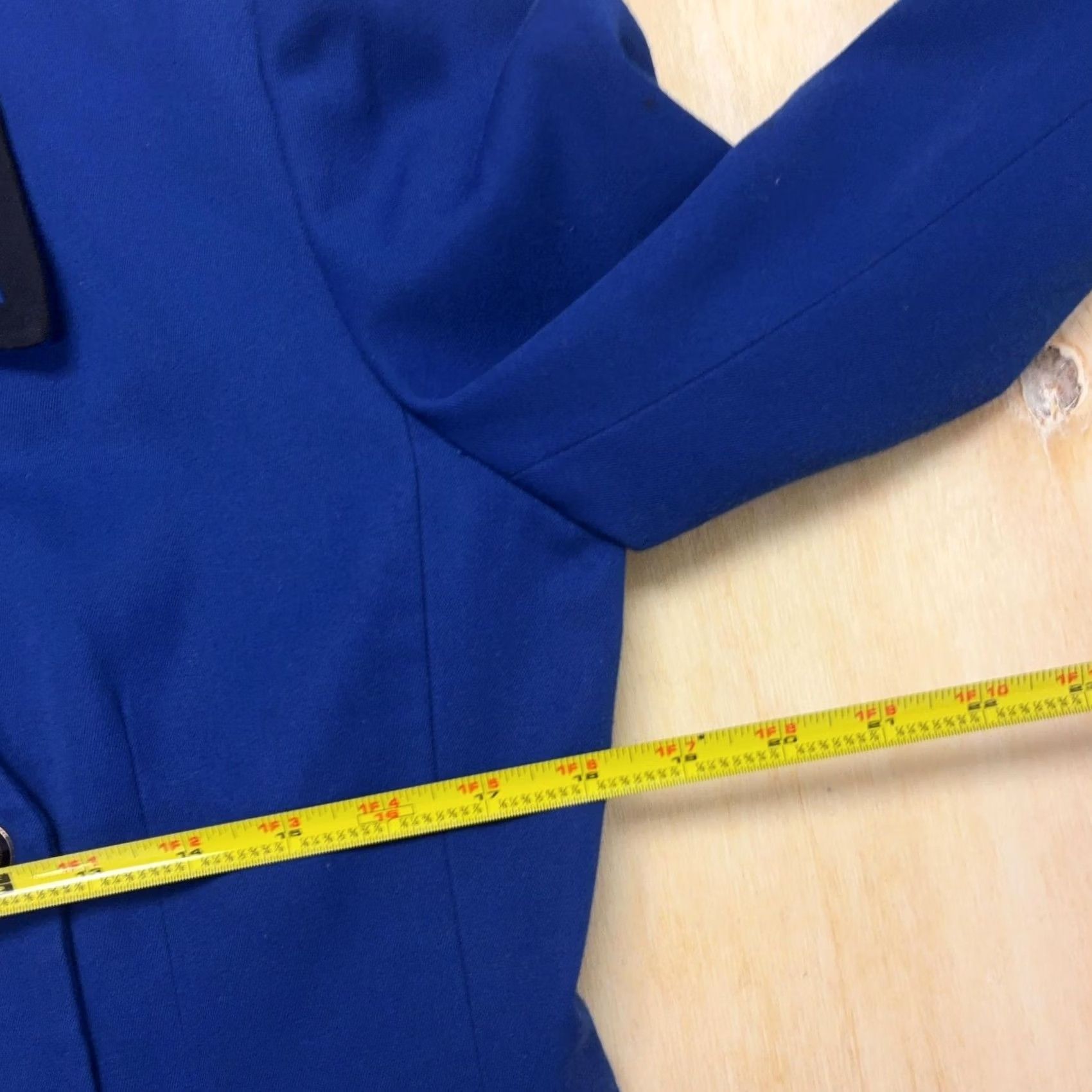 Kasper Vintage Kasper A.S.L. Blazer Jacket Womens 10P Blue Double Breasted Lined Career Size L / US 10 / IT 46 - 7 Thumbnail