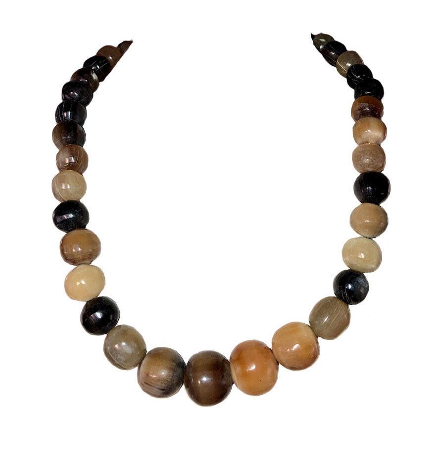 Designer Mexican Artisan Bull Horn Round Bead Necklace Size ONE SIZE - 1 Thumbnail