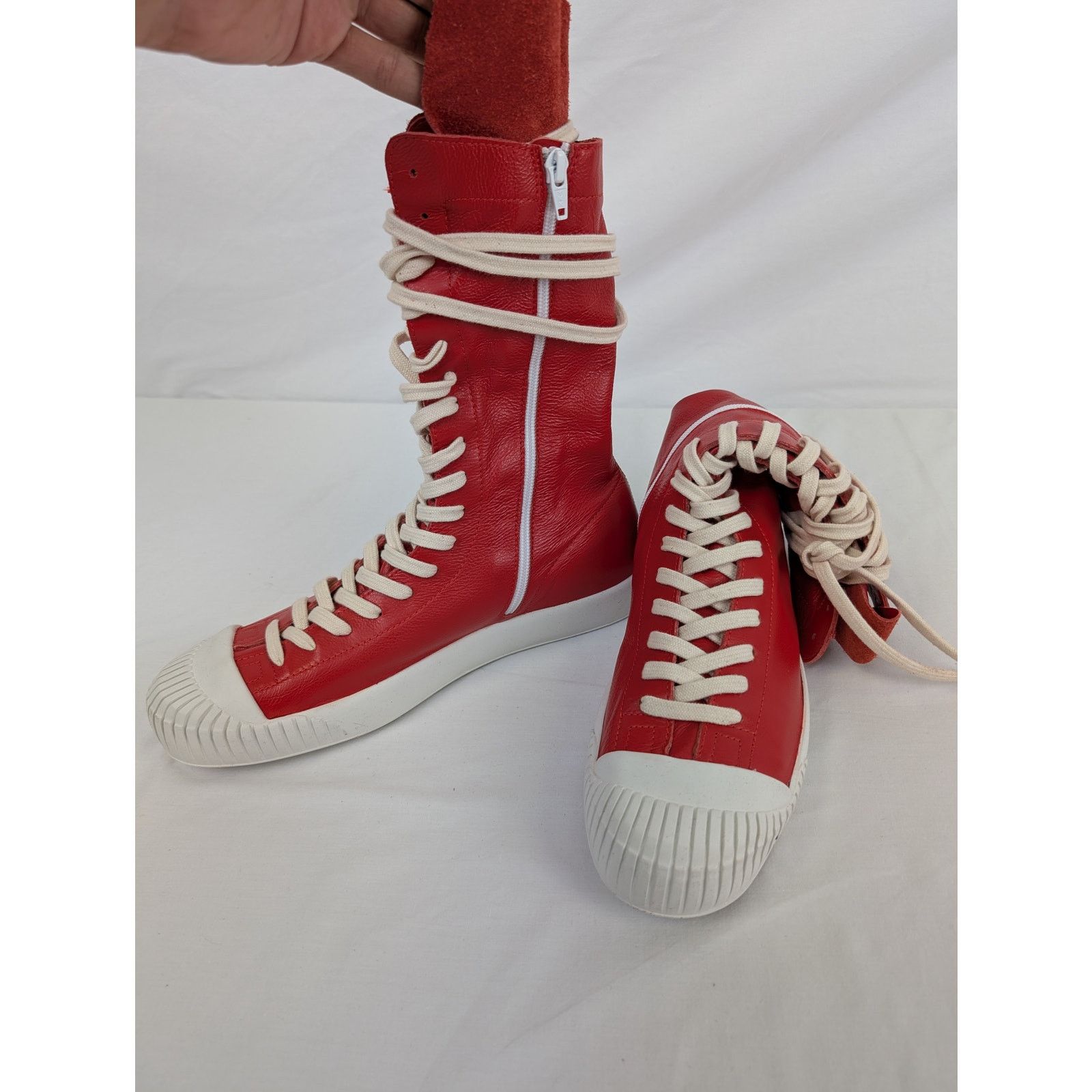 Vivienne Westwood o1rshd1 Lena Leather Boxing Boot in Red Size US 10 / EU 43 - 7 Thumbnail
