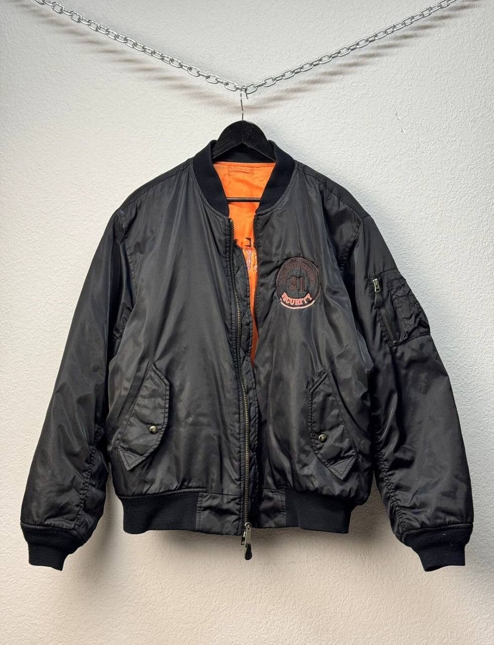 Vintage Okamoto Security MA1 Bomber Jacket Faded Size US L / EU 52-54 / 3 - 16 Thumbnail