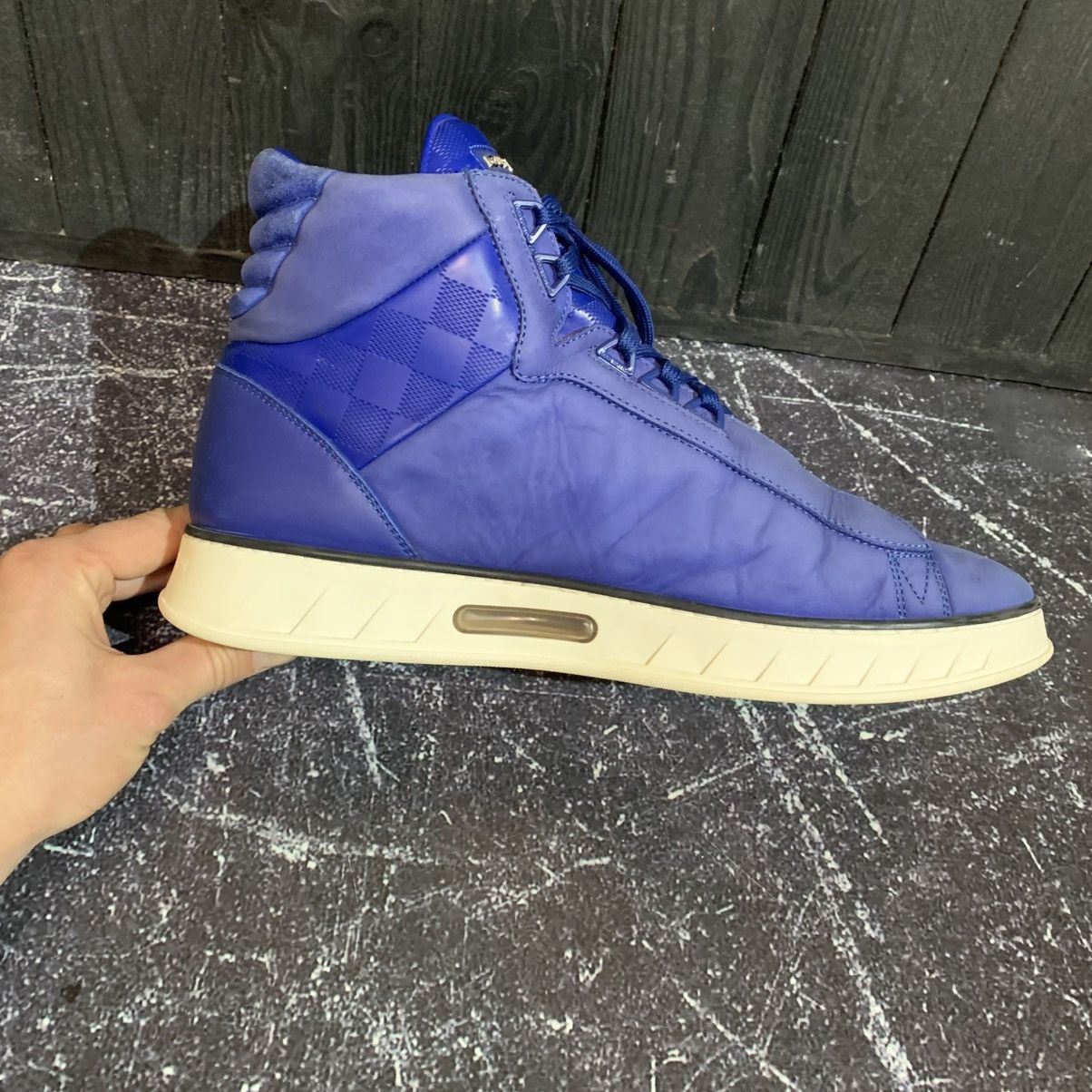 Louis Vuitton Louis Vuitton Blue Nubuck Leather Sneakers Size 8.5 Size US 8.5 / EU 41-42 - 14 Thumbnail