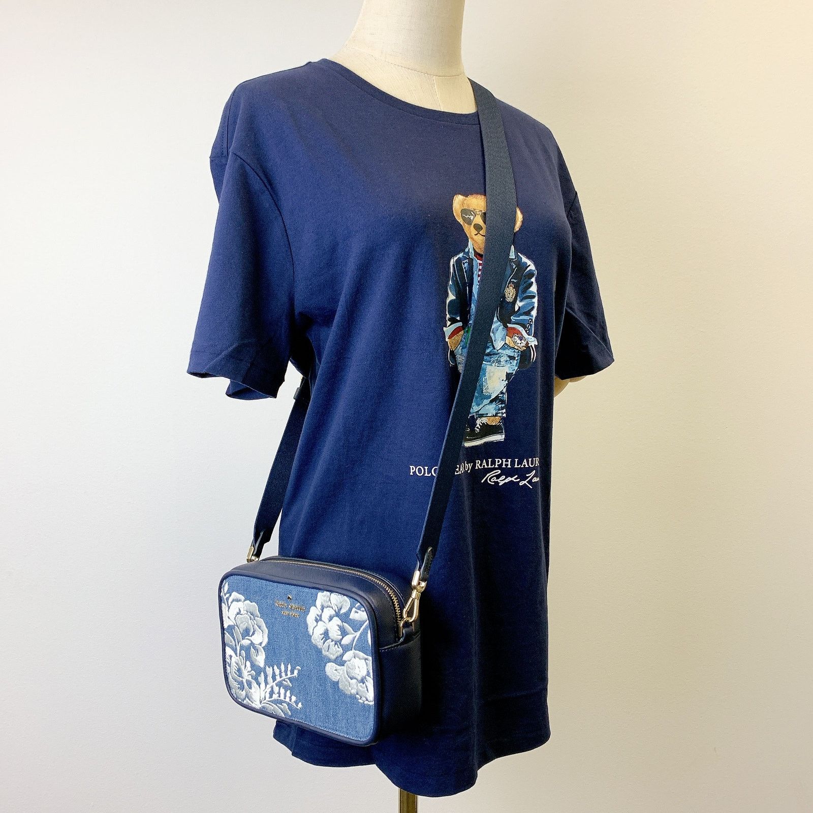Kate Spade kate spade KH777 Madison Vase Floral Mini Camera Bag Blue Size ONE SIZE - 1 Thumbnail