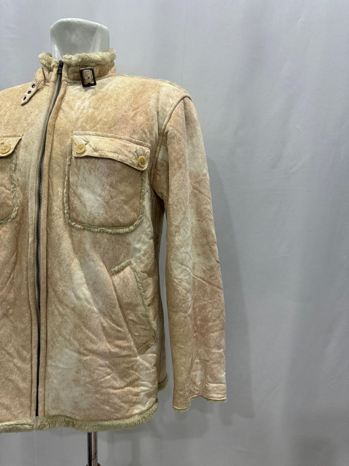 Kansai Yamamoto × Seditionaries × Yohji Yamamoto Kansai Jeans by Kansai Yamamoto Shearling Suede Jacket Size US M / EU 48-50 / 2 - 5 Thumbnail