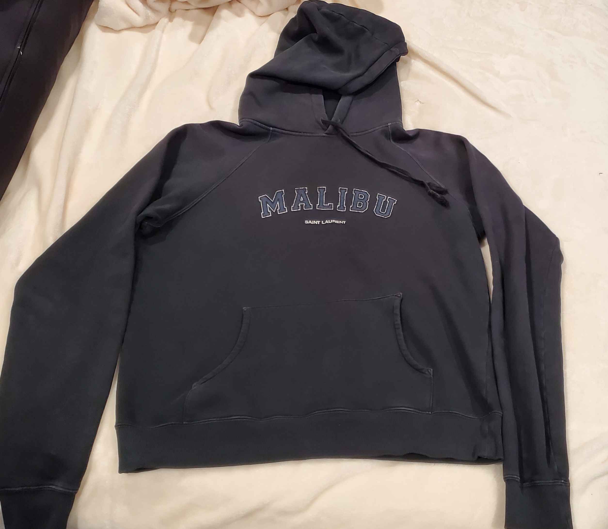 Saint Laurent Paris saint laurent malibu hoodie black Grailed