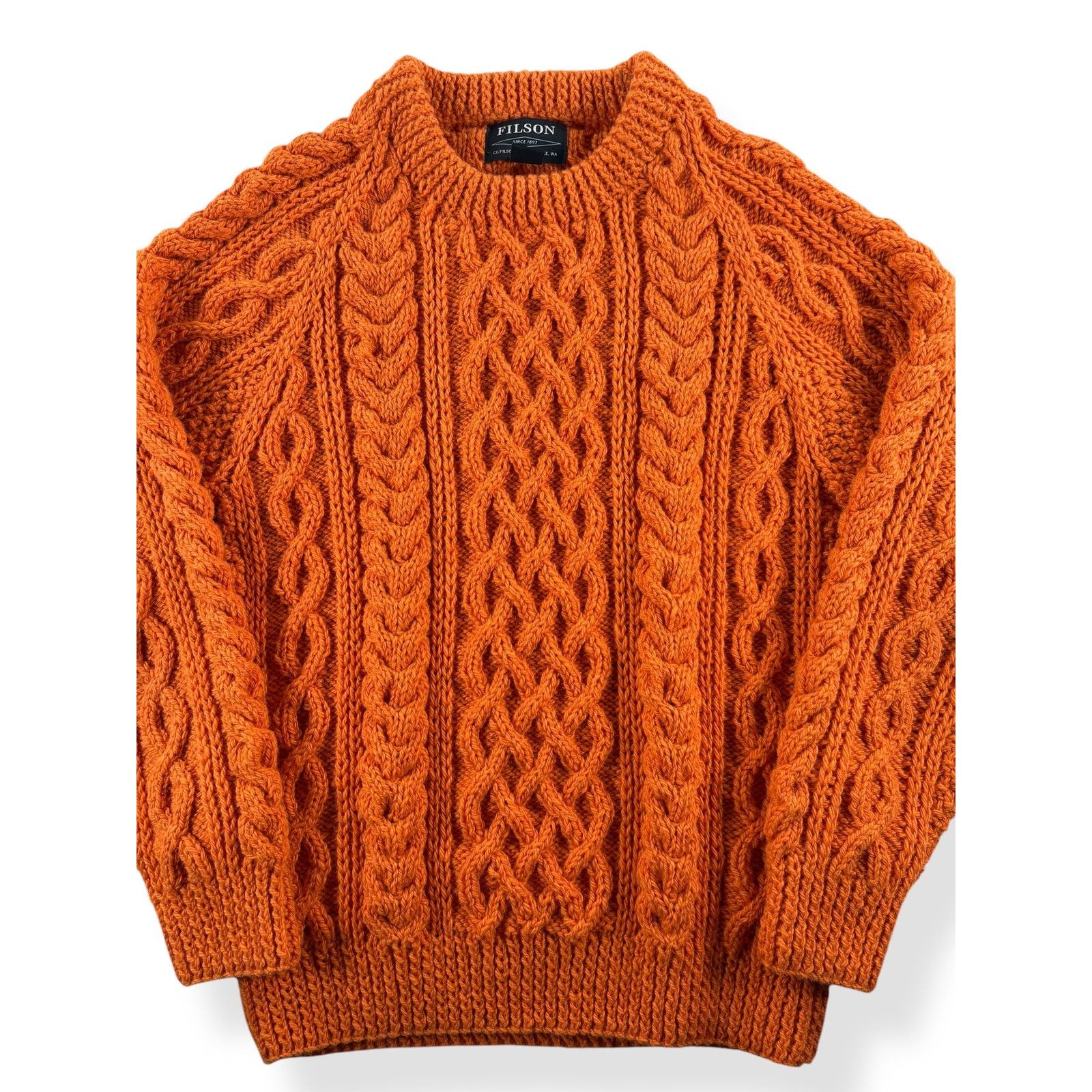 Filson Modern Filson Orange Fishermen's Sweater SZ XS Size US XS / EU 42 / 0 - 2 Thumbnail