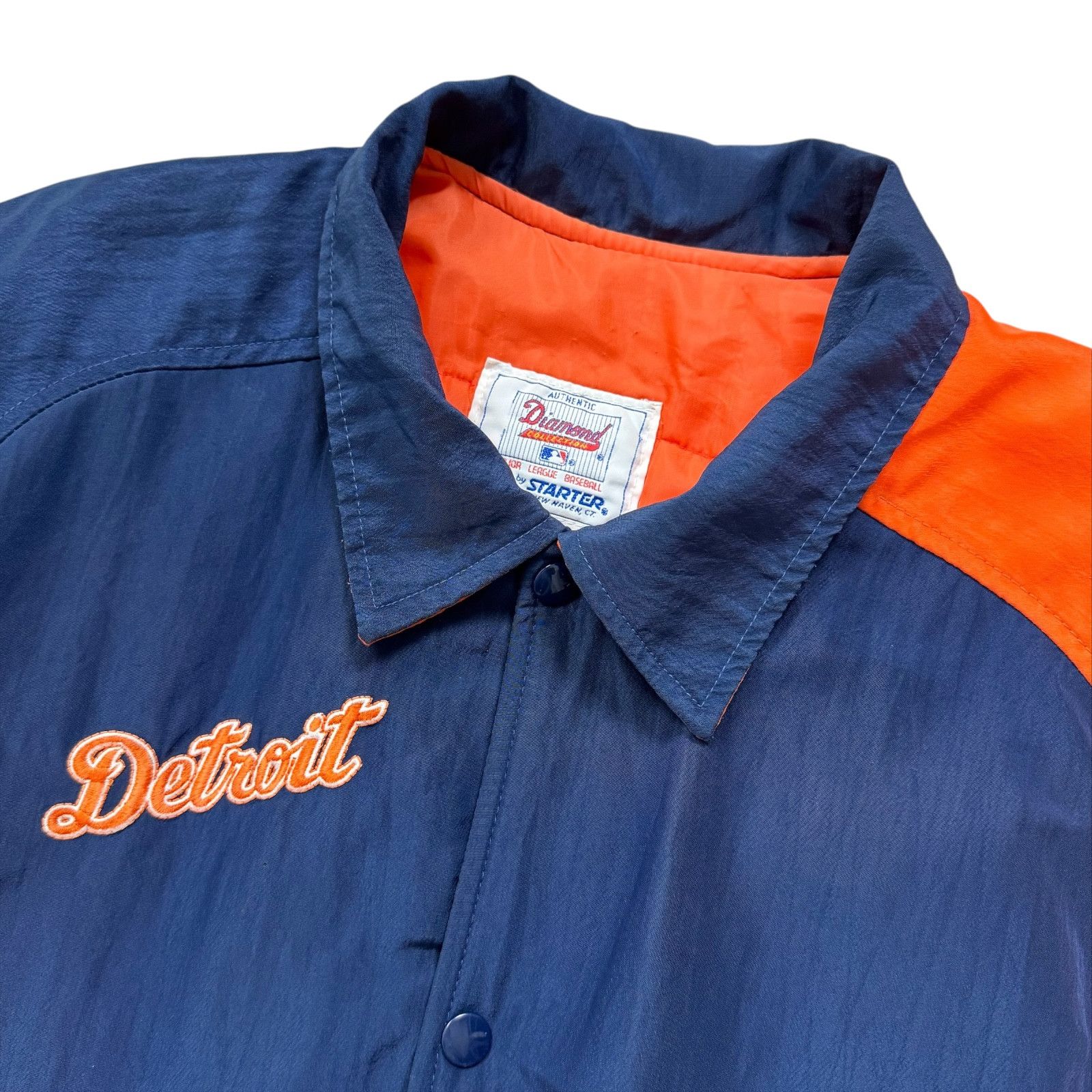 MLB VTG 90s DETROIT TIGERS STARTER BOMBER JACKET SLEEVE LOGO Size US L / EU 52-54 / 3 - 2 Thumbnail