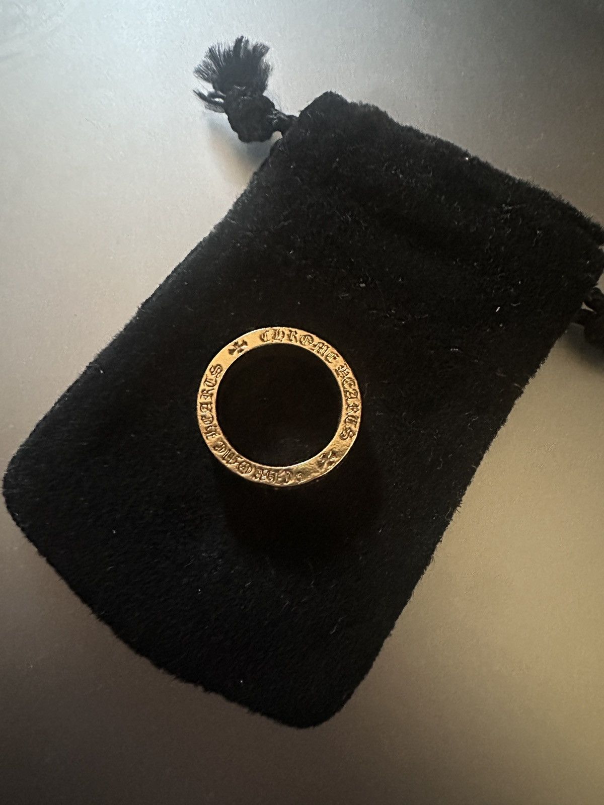 Chrome Hearts Chrome Hearts 22k Gold Fuck You Spacer Ring 6mm Size 8 Size ONE SIZE - 5 Thumbnail